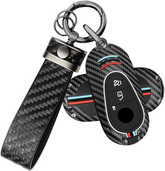 Sostituto di Chiave per Auto Mercedes Benz - Adatto per C, E, S Classe, GLC, W206, W223 - Sostituto di Chiave per 3 Chiavi, Nero