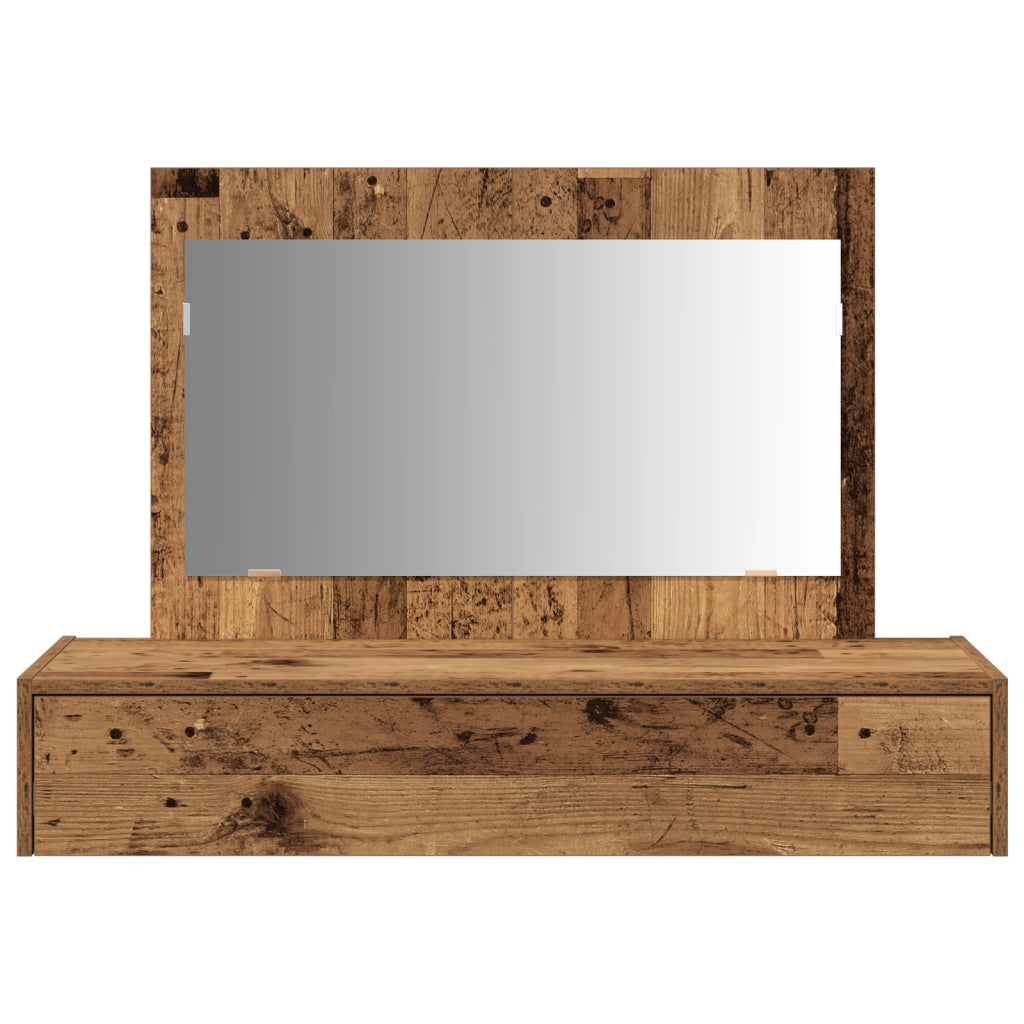 Tavolo da Toeletta Appeso - Legno Vintage - 100x40x70 cm