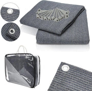 Tavolino da Campeggio per Pic-Nic 400x600cm Materiale HDPE Blu-Grigio, Impermeabile, 13 Pennelli per Terra