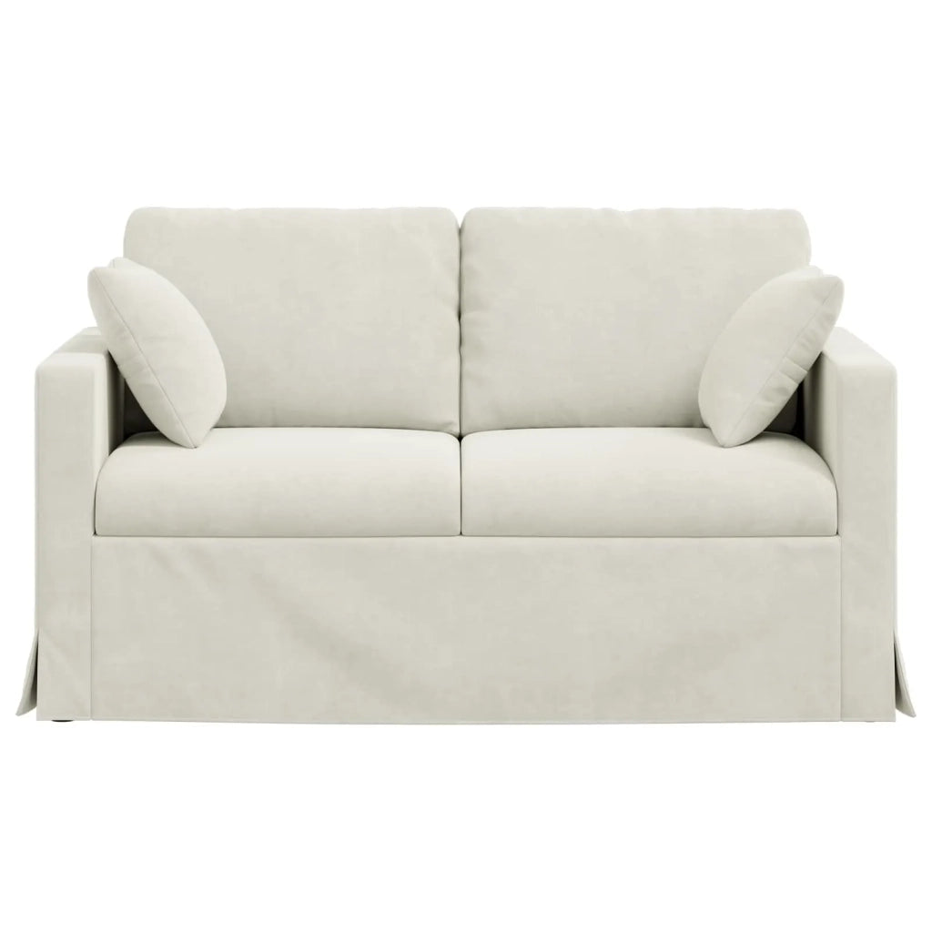 Divano Crema 138 x 78 x 80 cm Velluto 42024420