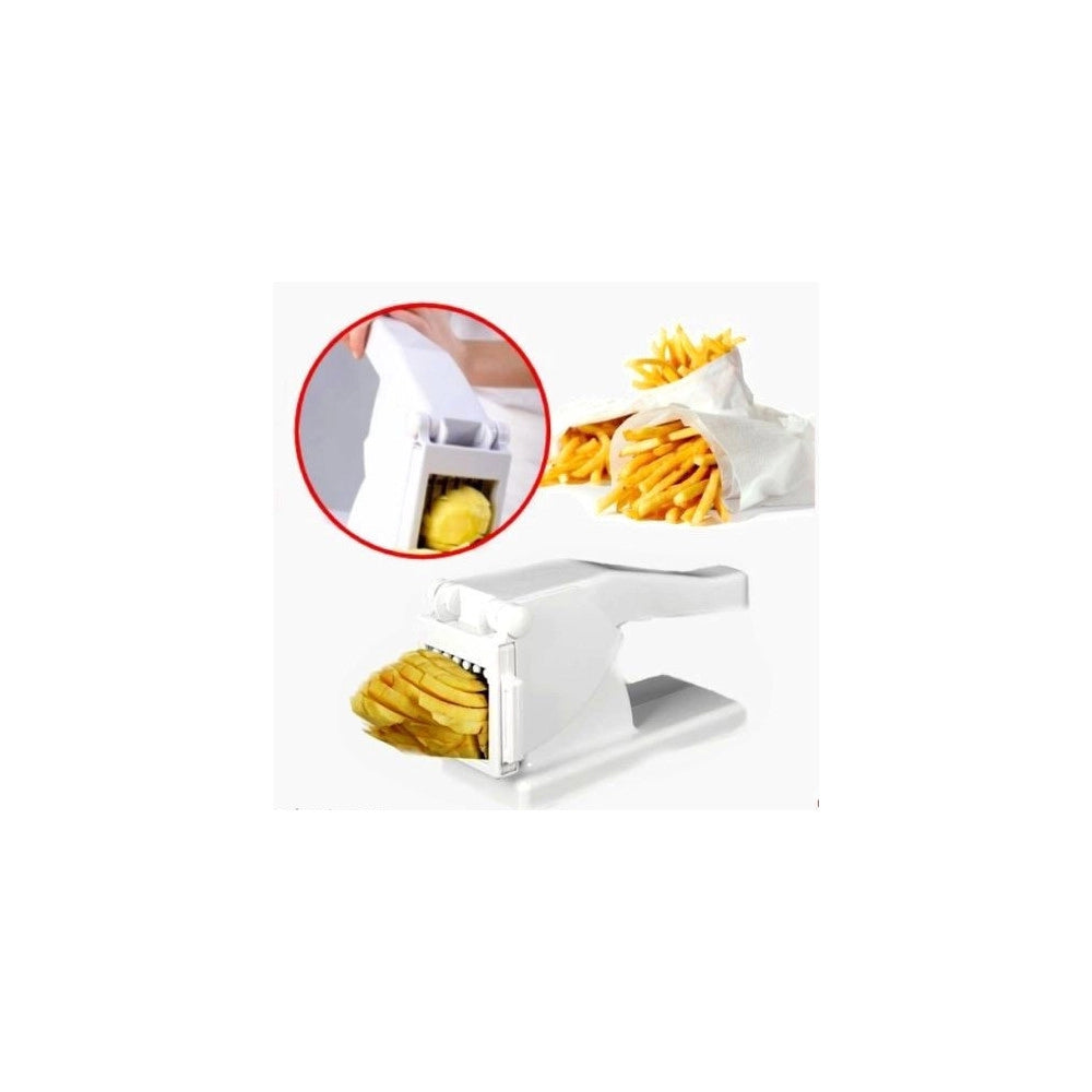 Trade Shop - Trancia Affetta Patate Patatine Fresche Fritte Slim Taglia Patata Manuale -