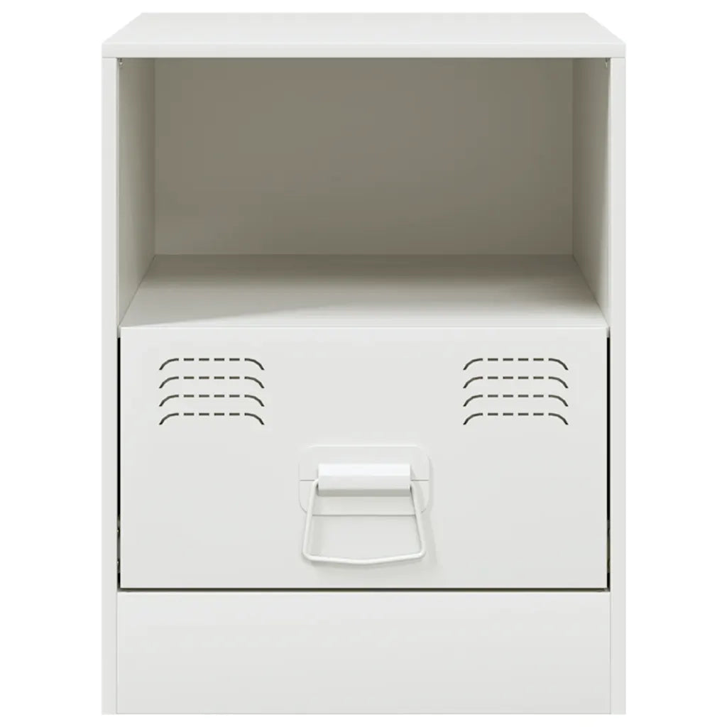 Comodini 2 pz Bianchi 34,5x39x44 cm in Acciaio 841762
