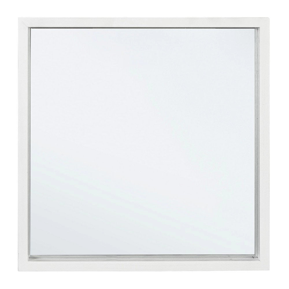 Specchio Legno Bianco Moderno da Interno 52x52 cm - YOUNG