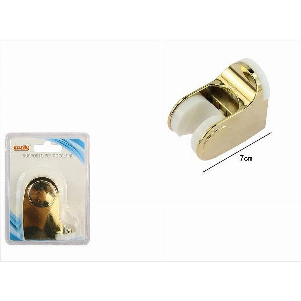 Trade Shop - Supporto Per Soffione Doccia Staffa Fissa Per Doccetta A Parete Dorata 7cm 87141 -