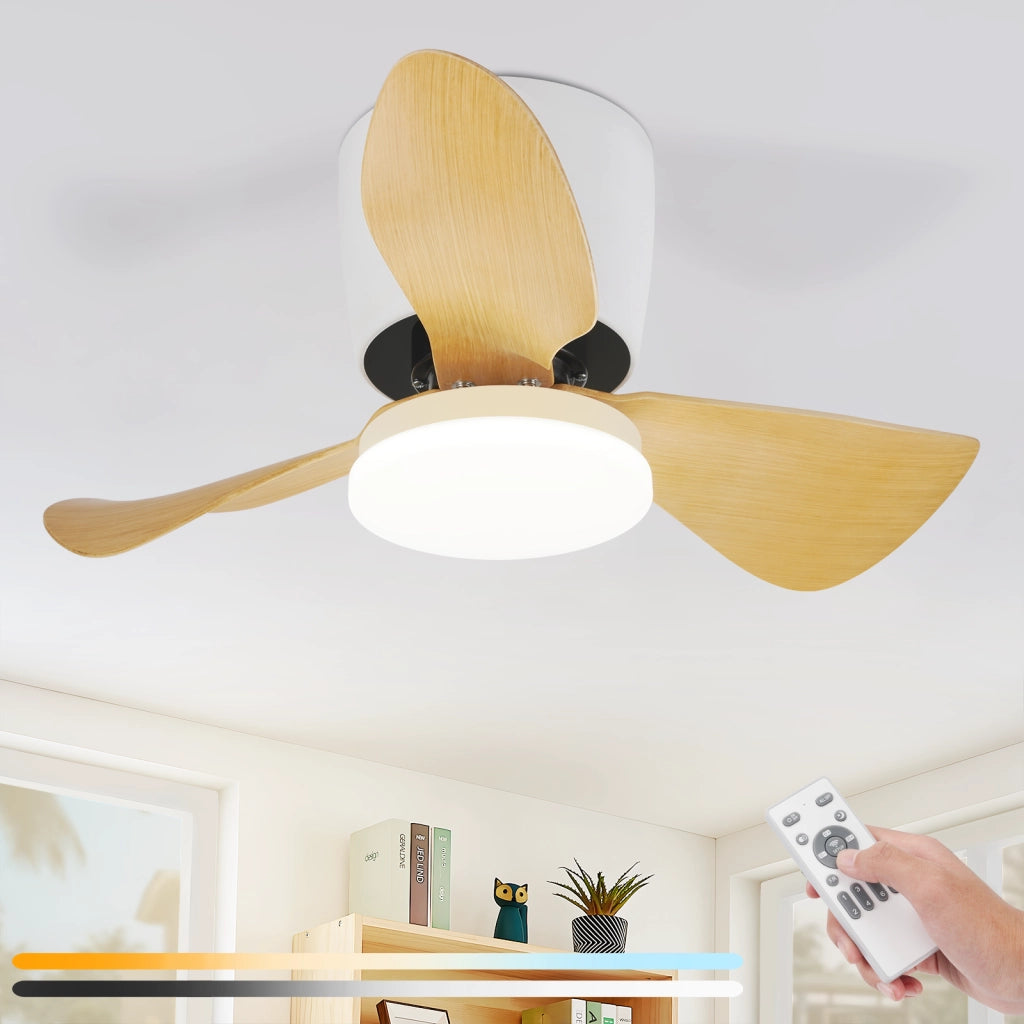 ZMH Ventilatore da soffitto con illuminazione e telecomando Lampada da soffitto LED dimmerabile da 23 W con ventilatore