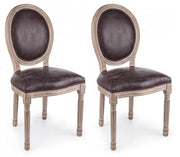 Set 2 Sedie 48x46x96h cm Mathilde Dark
