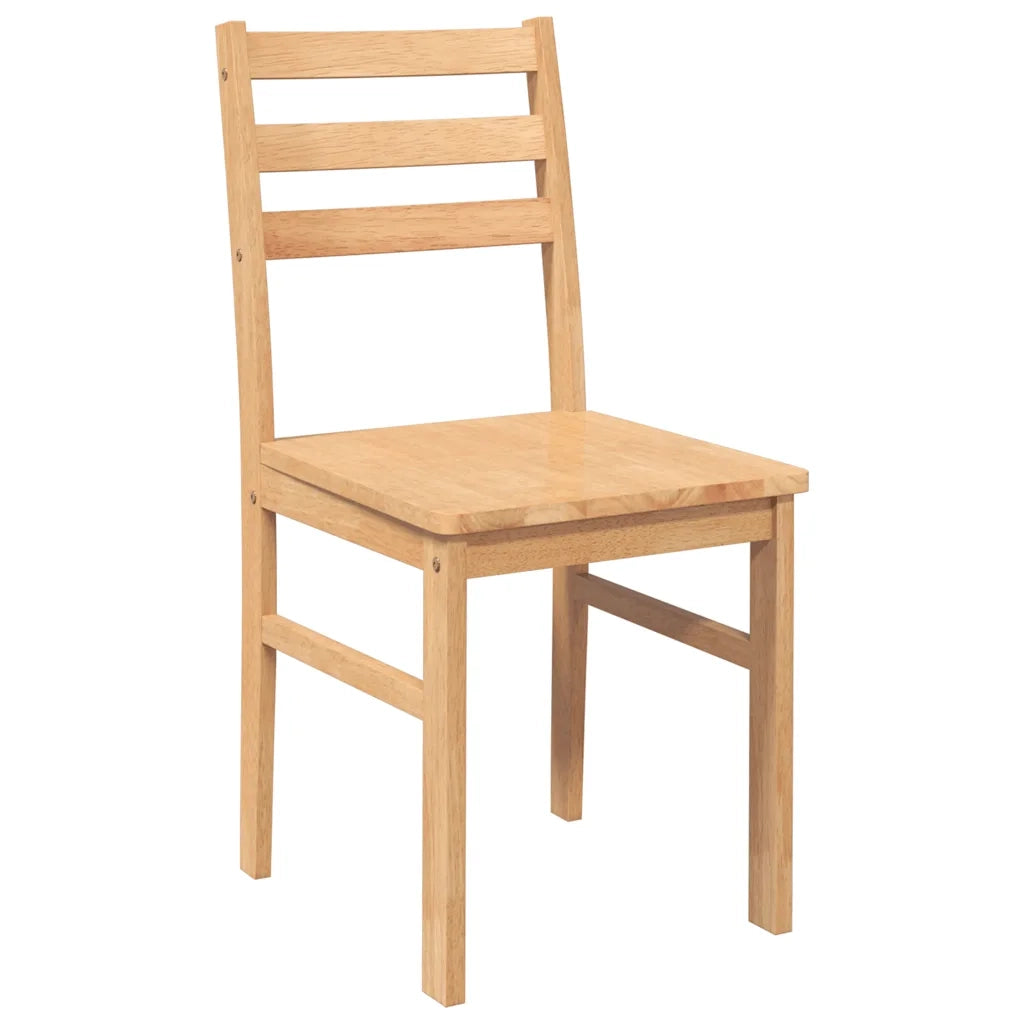 Sedie da Pranzo 2 pz in Legno Massello di Hevea