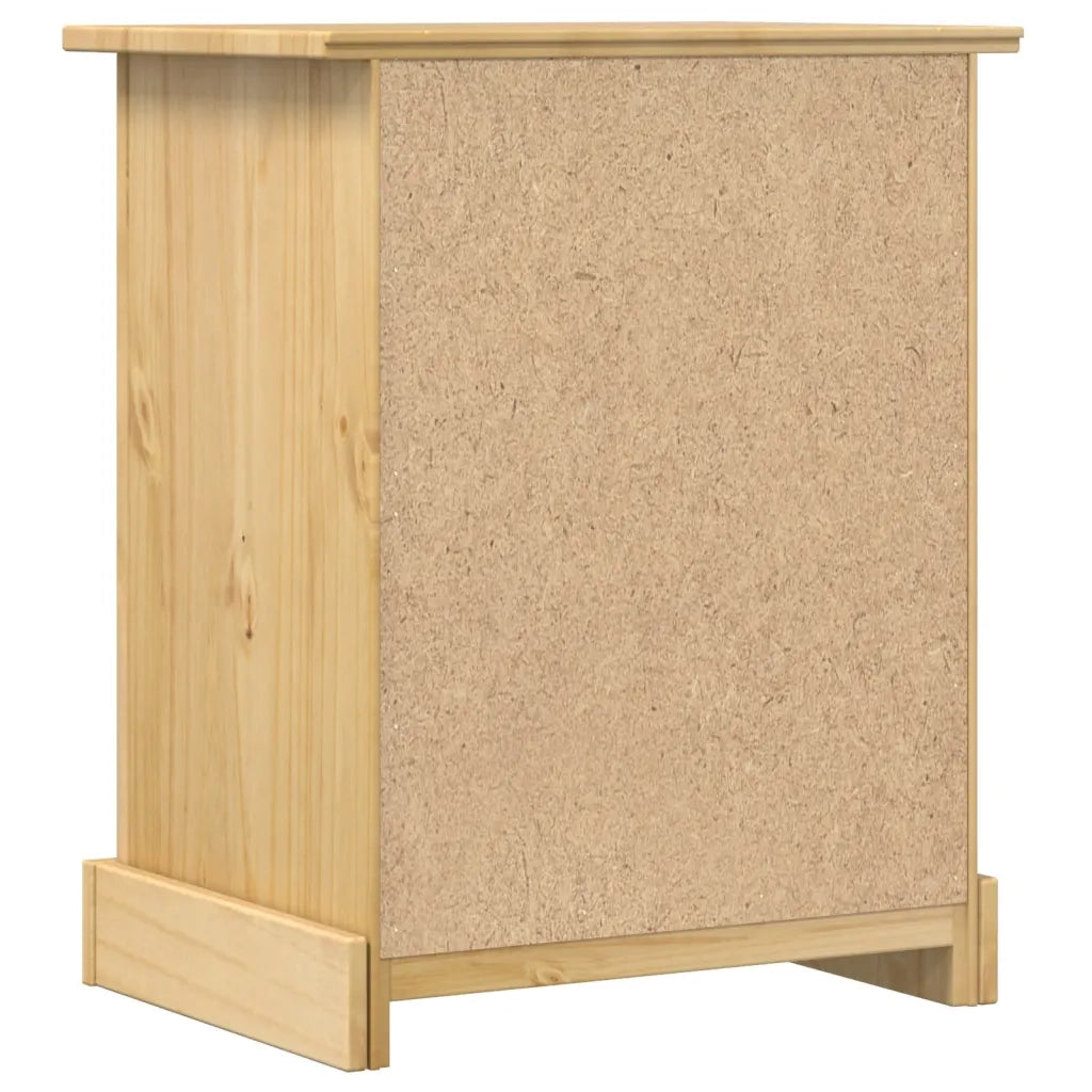 Comodino-Tavolino da notte Corona 53x39x66 cm in Legno Massello di Pino