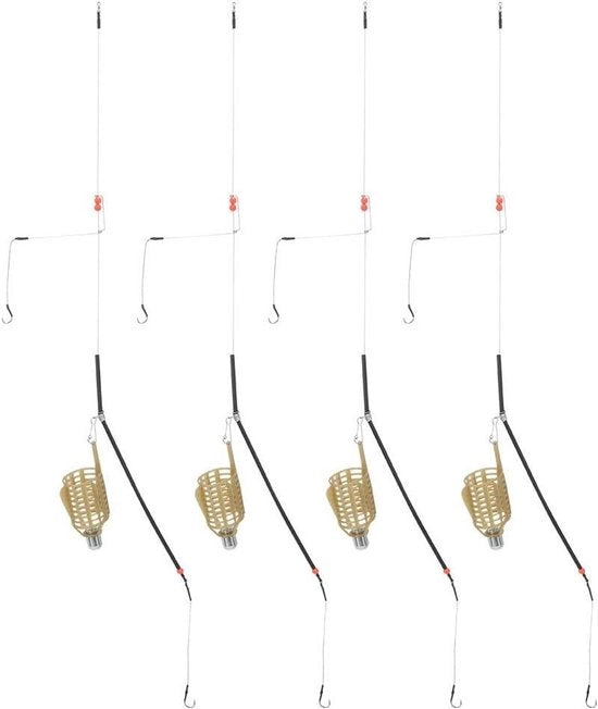 Viskorf portatile con 4 pezzi di Viskorf alimentatore per pesce da 20g 30g 40g 50g