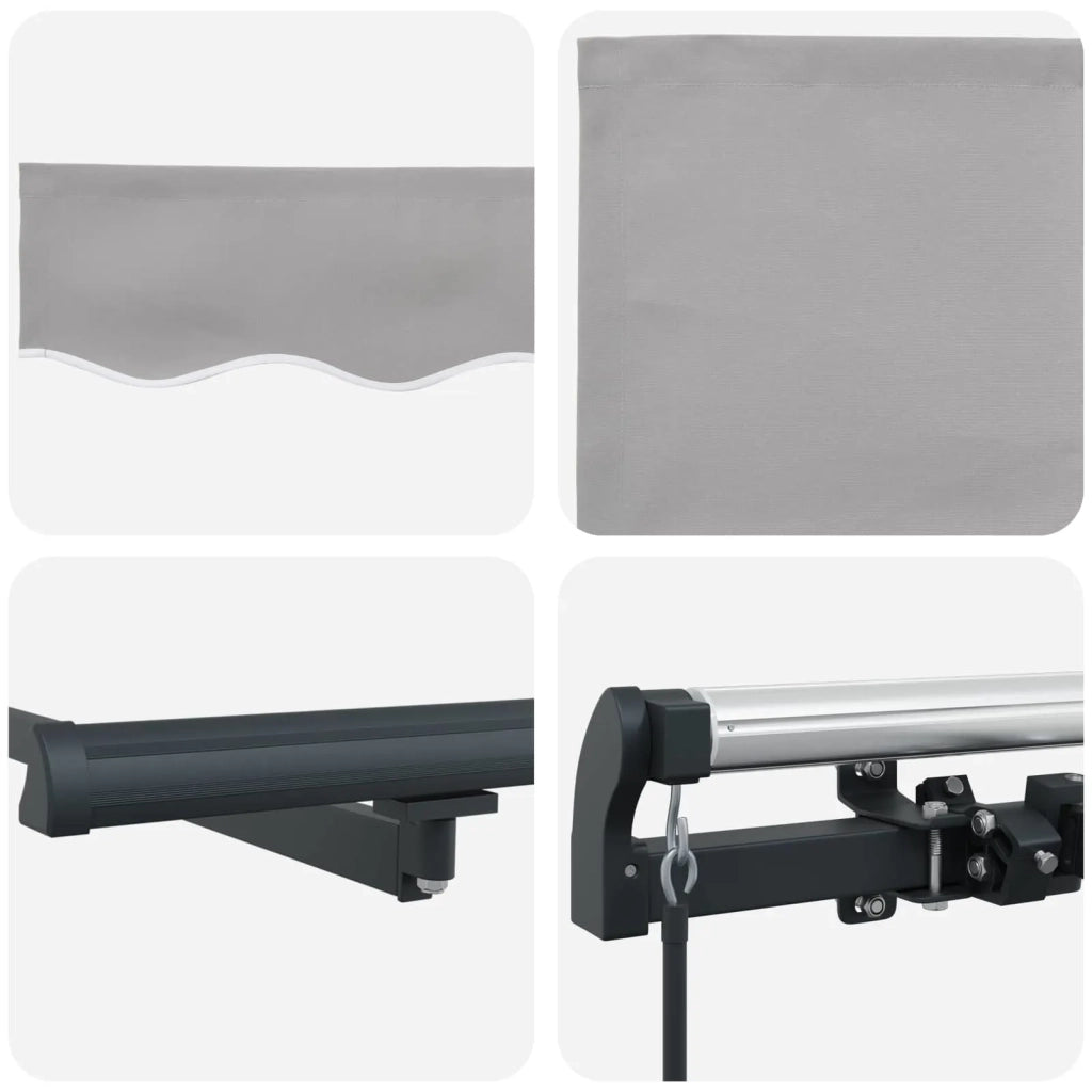 Tenda retrattile-Tenda parasole per balcone Grigio chiaro 450 ¡Á 300 cm