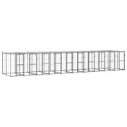 Gabbia per Cani da Esterno in Acciaio con Tetto 24,2 mÂ² cod mxl 57016