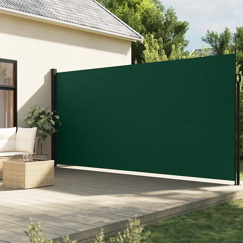 Tenda da Sole Laterale Retrattile Verde Scuro 220x500 cm 4004485