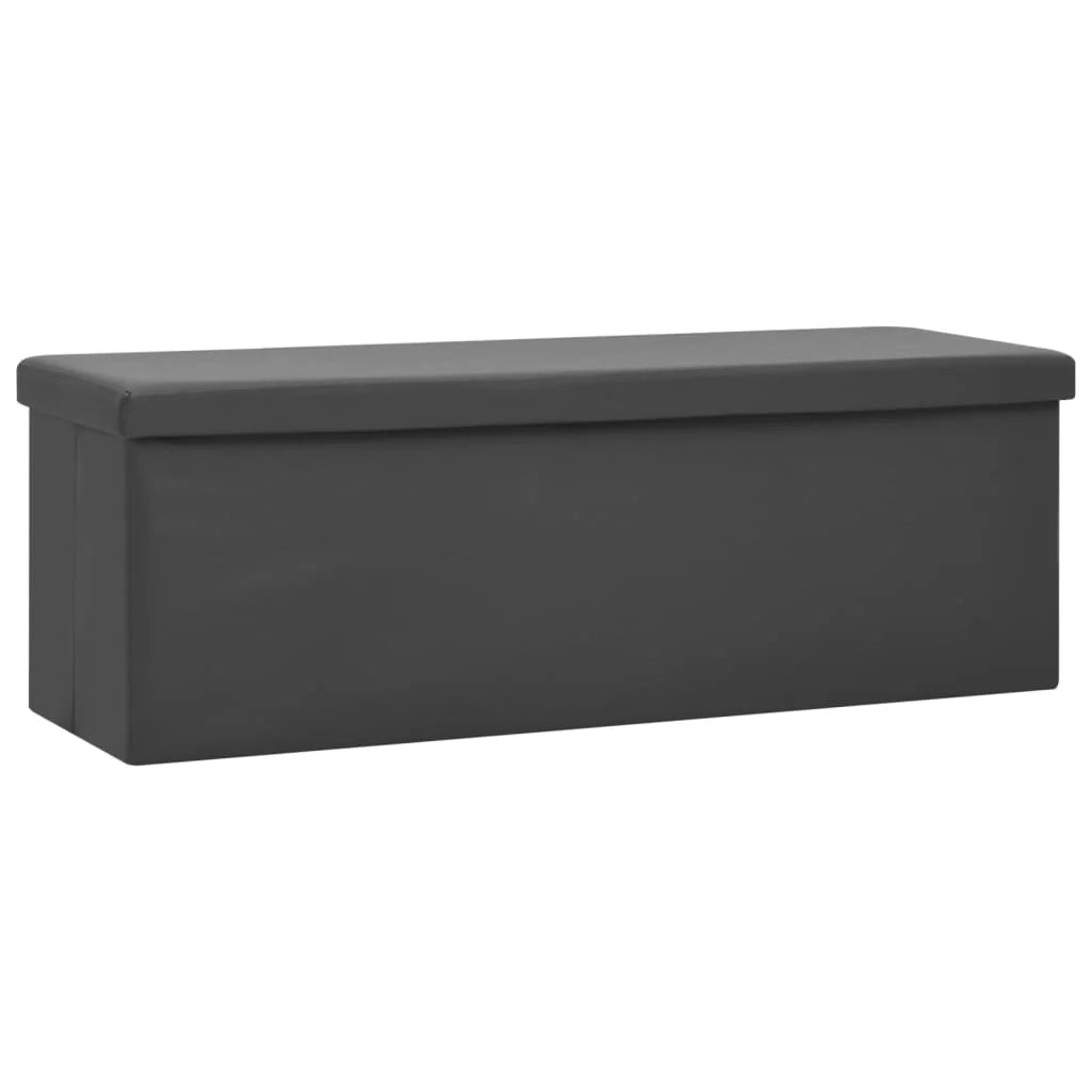 Panca contenitore pieghevole 110 x 38 x 38 cm PVC grigio 02_0010991