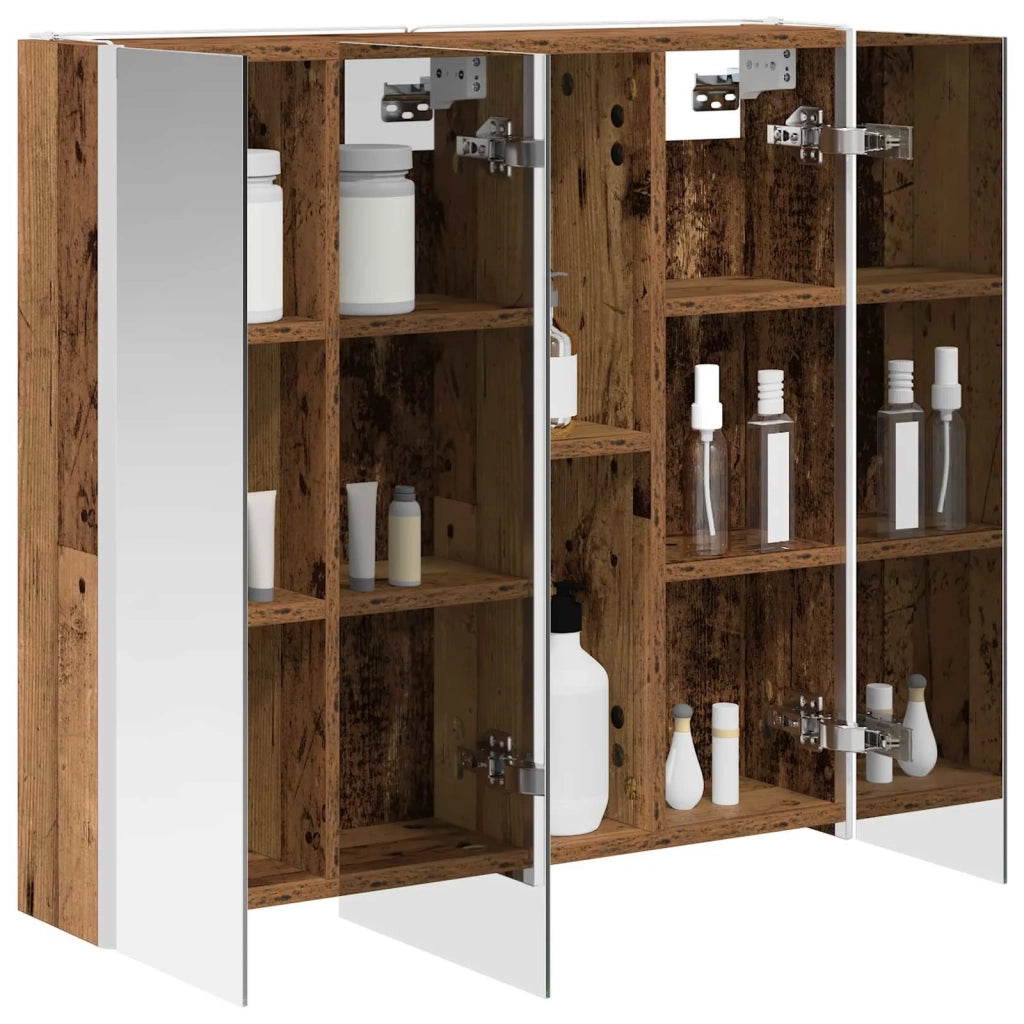 Mobiletto per specchio da bagno con lo scaffale Legno vecchio
