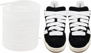 2 pezzi di Corda in Lana Bianca da 140cm, larghezza 15mm, per Scarpe da Ginnastica Adidas, Corda di Ricambio per Sneaker da 00s, Bianco