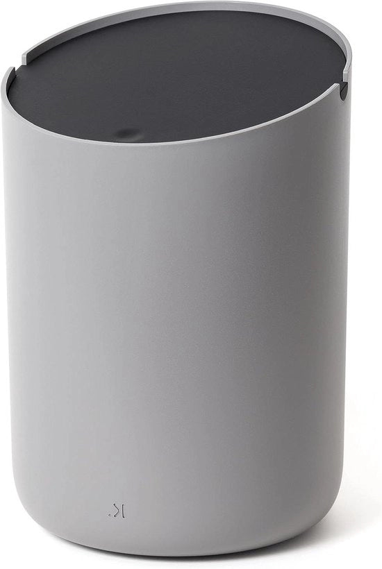 Piatto di Rifiuto Mini 'Tove' - 15L | Design Esclusivo Mini Emme Cosmetici | Per Bagno Cucina e Ufficio | Emme Antiscivolo Interno | Grigio Scuro Nero