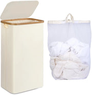 Wascazzato 75L, Wascazzato con tasca interno rimovibile e lavabile, Wascazzato con maniglie per capi d'abbigliamento, giocattoli e asciugamani (beige)
