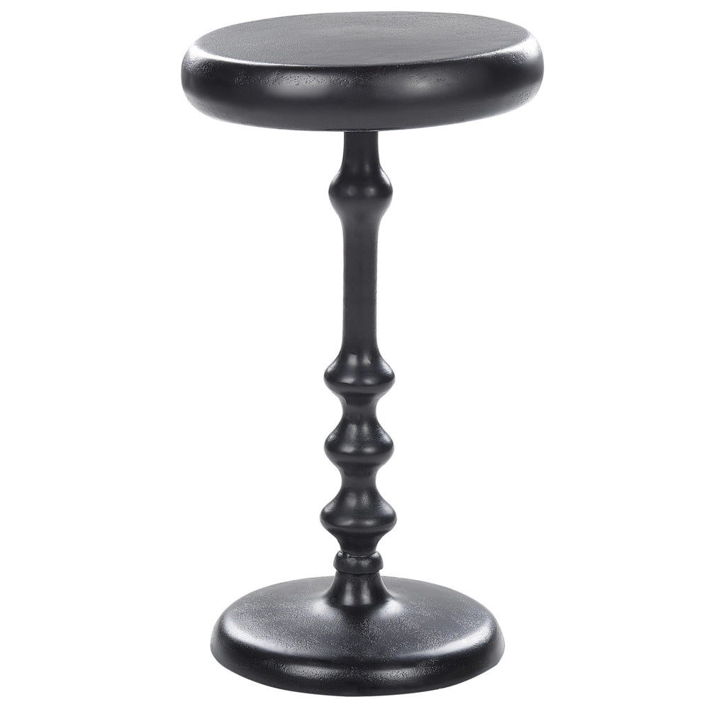 Tavolino in metallo nero 30 cm con a forma geometrica soggiorno camera da letto stile moderno