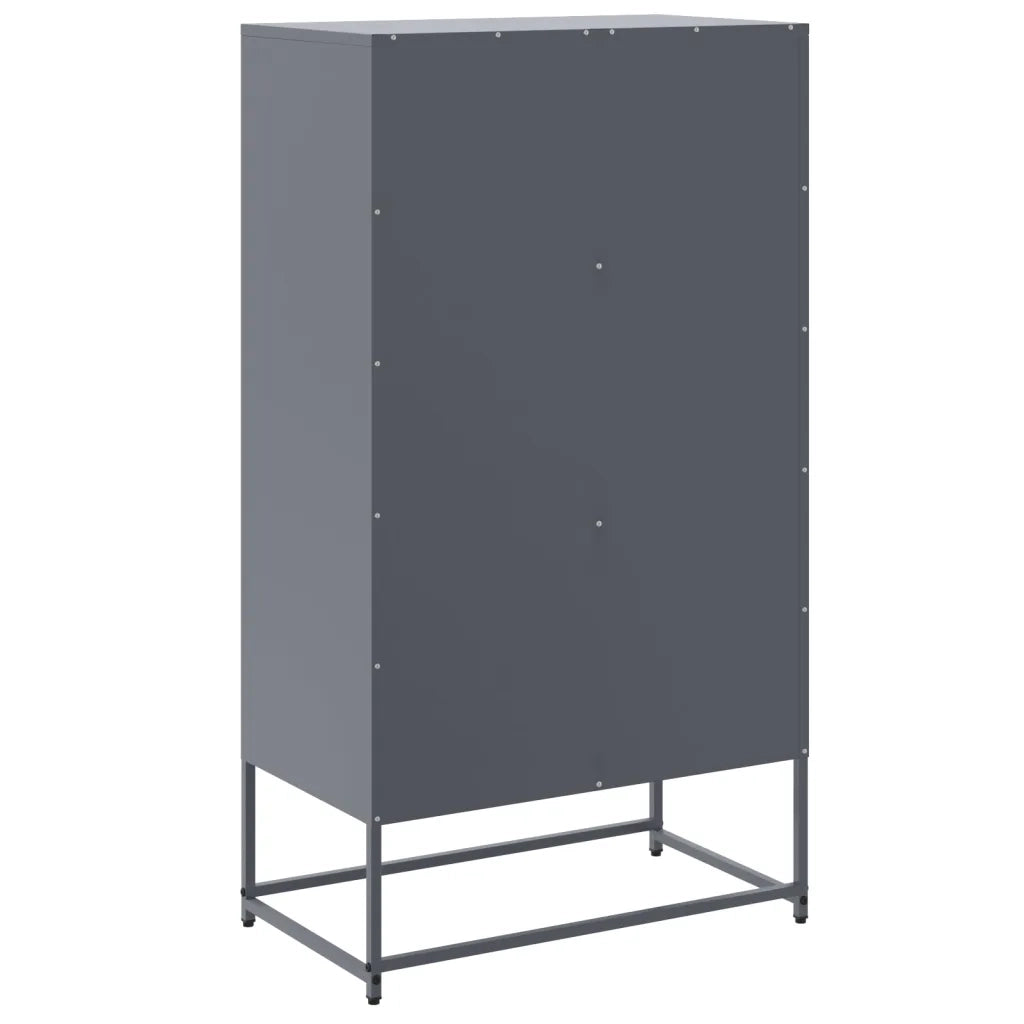 Credenza | Madia | Buffet da pranzo | Armadio da pranzo Antracite 68,5x38,5x123,5 cm in Acciaio