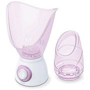 Beurer FS 60 Sauna per il Viso Multifunzione 3 in 1, Pulizia del Viso, Aromaterapia e Inalazione con Serbatoio per Essenze Profumate, 2 Livelli di Potenza e Bicchiere Graduato