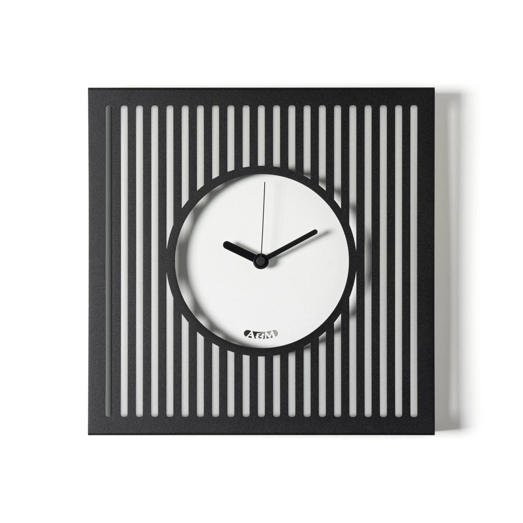 Orologio da parete elegante Tiffany piccolo Nero,bianco marmo