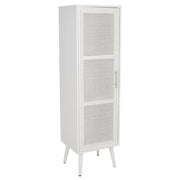Mobile in legno bianco e rete 40,5x37x139,5h