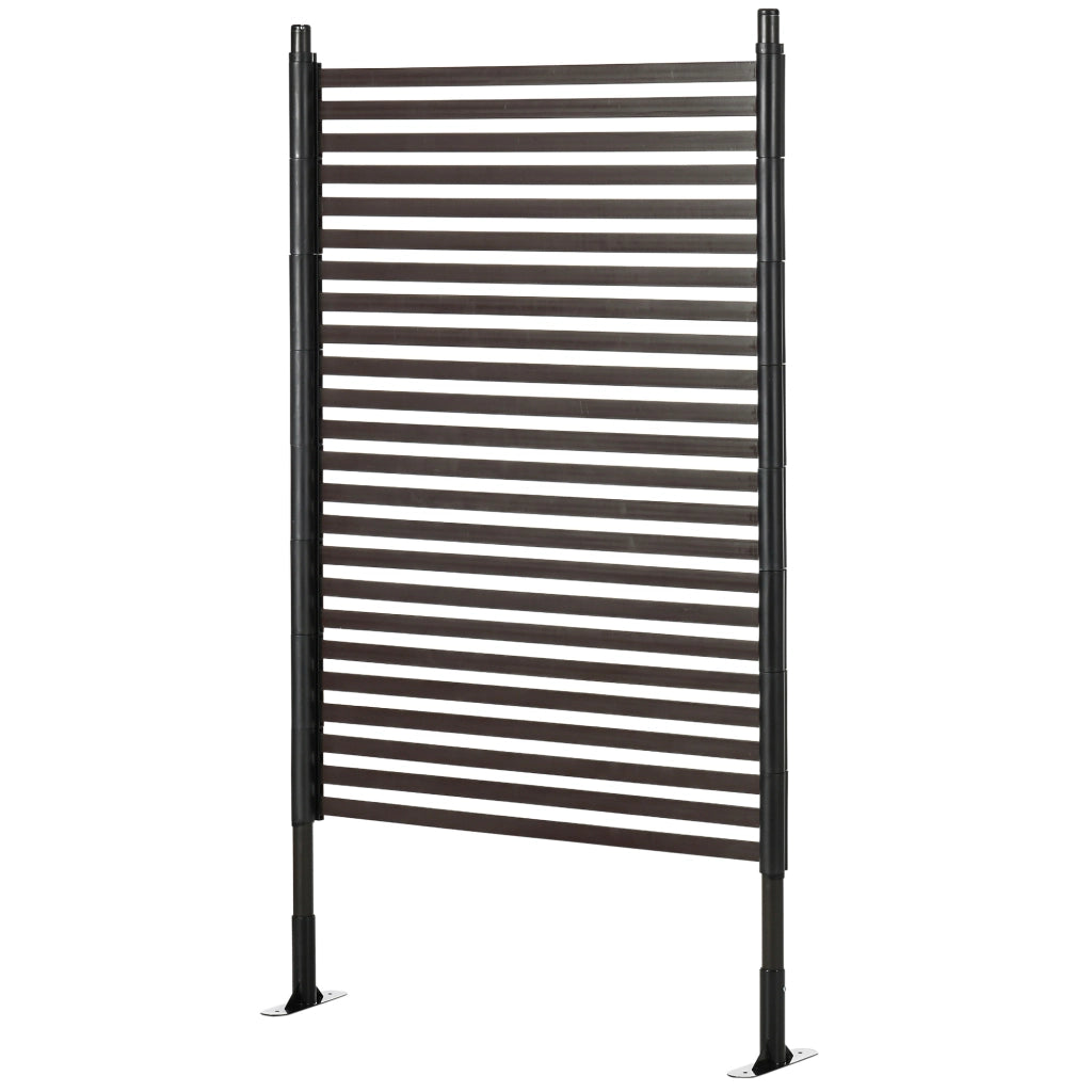 Recinzione da Giardino in Acciaio ¨C zephmum ¨C Marrone 93x22x150 cm
