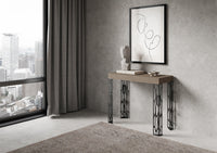 Consolle Allungabile 90-196x40x77 cm Ghibli Small Tortora Telaio Antracite