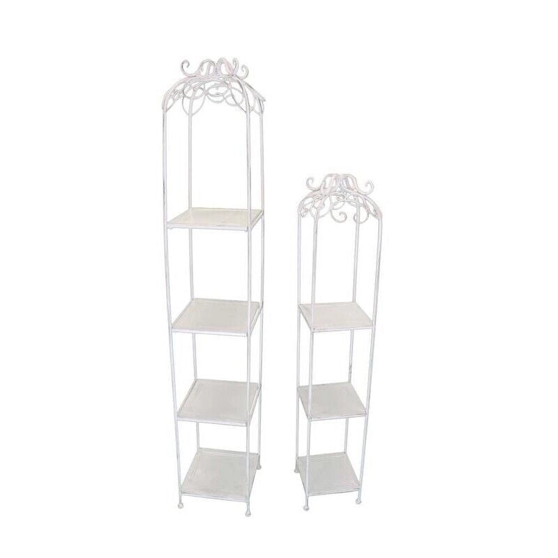 SET DI 2 SCAFFALI DORIANE IN COLORE BIANCO ANTICO