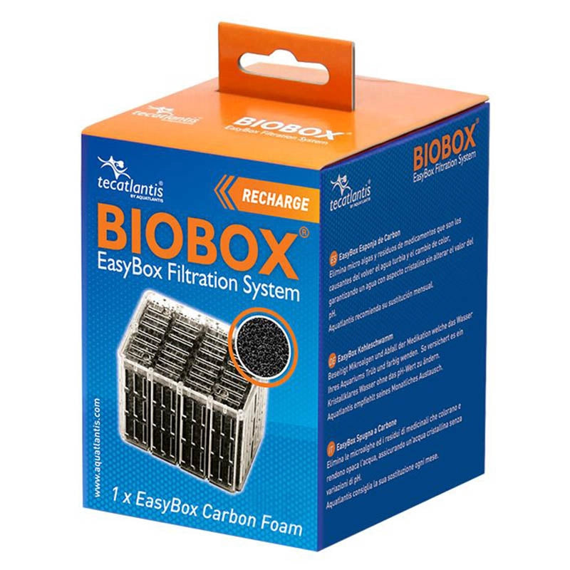 Aquatlantis EasyBox Carbon Foam size L ricambio cartuccia carbone per filtri interni Biobox 3