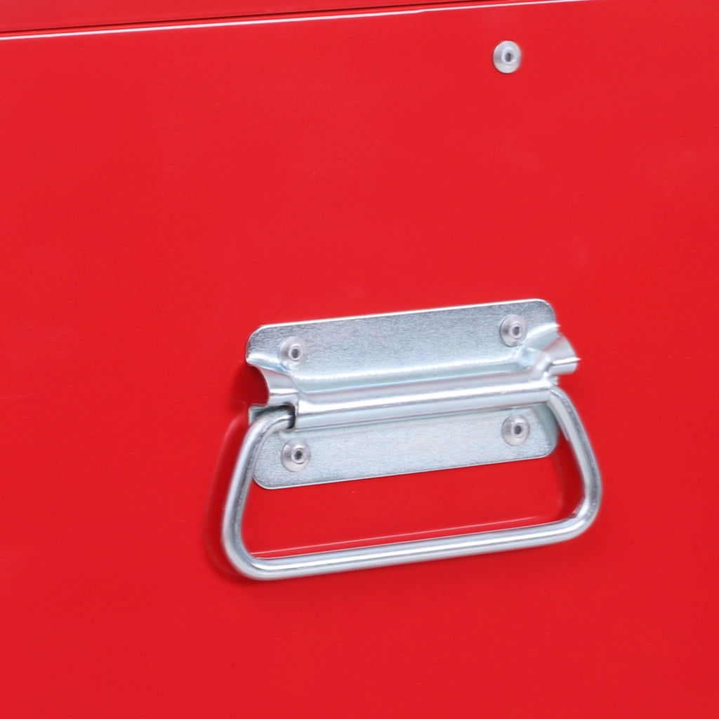 Mobiletto per attrezzi con cassetti, rollabile, 6 cassetti, metallo, rosso ¨C zephmum ¨C 60x40x138