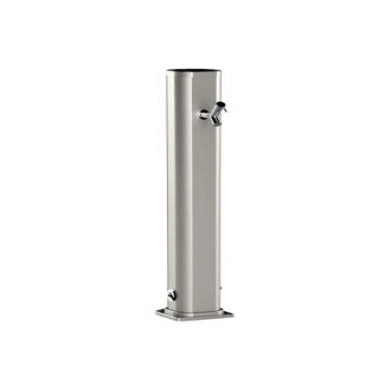 Fontana Con Lavapiedi Temporizzato In Alluminio Colore Inox Paint Cv-A685/9007
