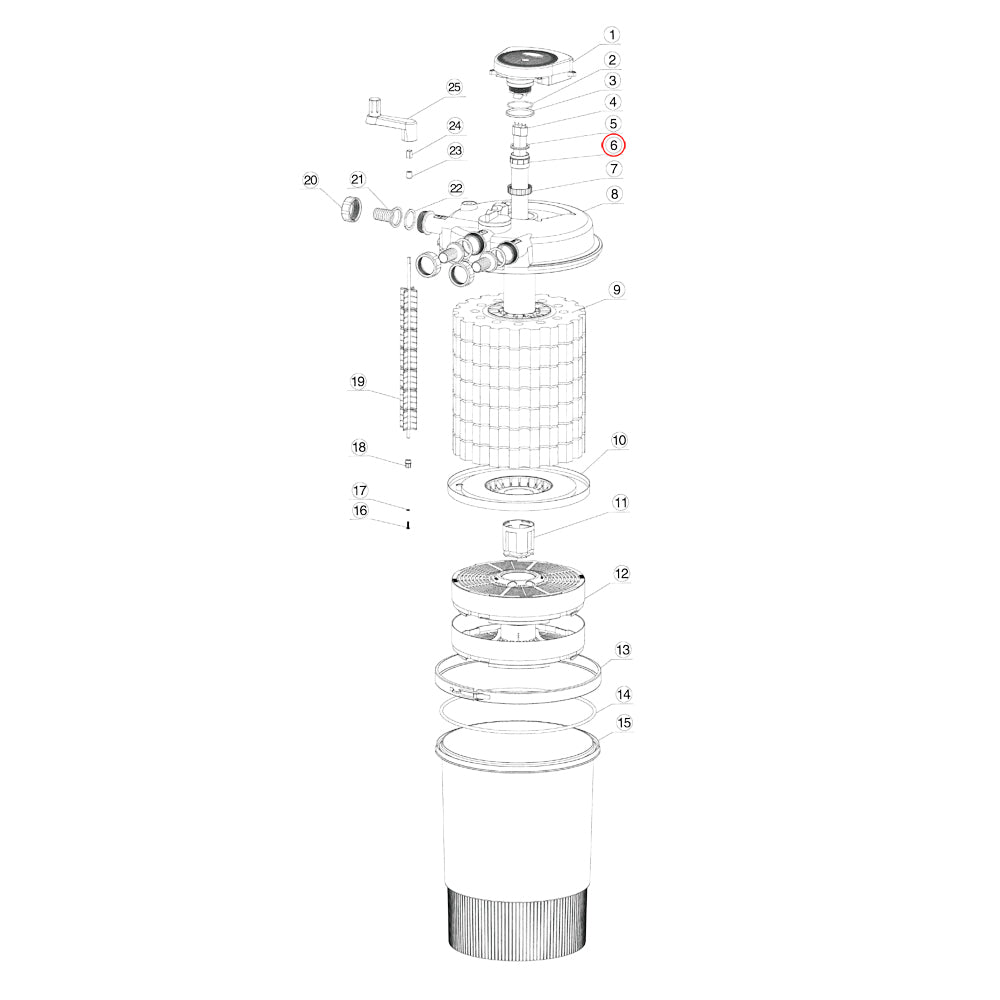 Pezzo di ricambio: CPF-30000 Filtro a pressione Tubo di quarzo