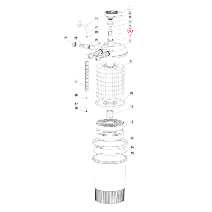 Pezzo di ricambio: CPF-30000 Filtro a pressione Tubo di quarzo