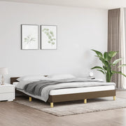 Giroletto senza Materasso-Struttura Letto Marrone Scuro 180x200 cm Tessuto 662252