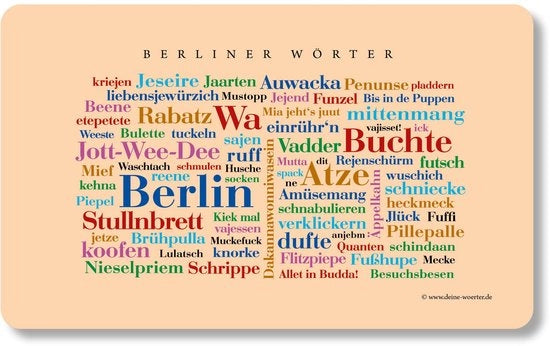 Banco da Colazione con Parole di Berlino