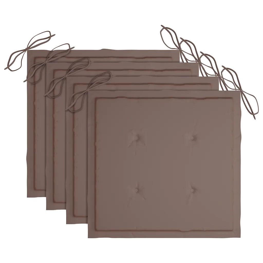 Sedie da Pranzo da Giardino con Cuscini 3 pz Massello di Acacia cod mxl 7083