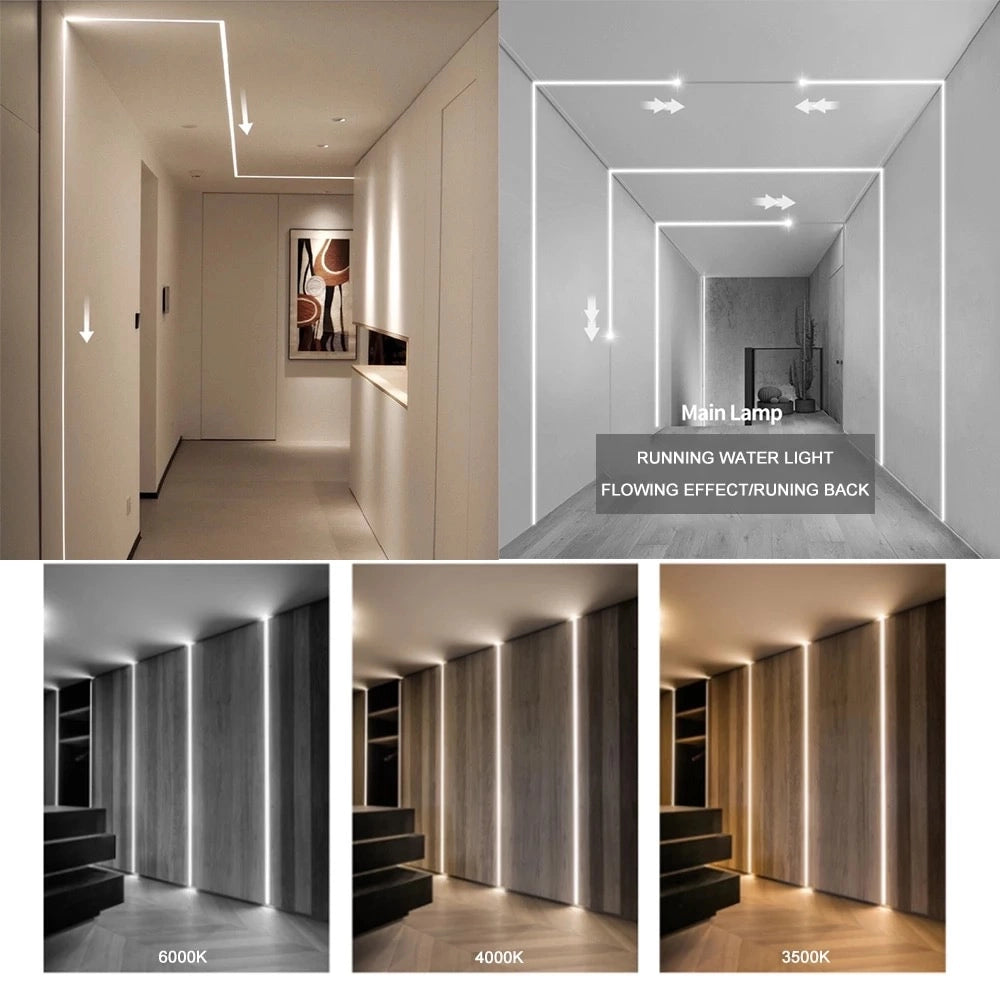 Striscia Led Luminosa light running cammina 24V da 5mt 59 Watt con controller luce bianca fredda 6500k