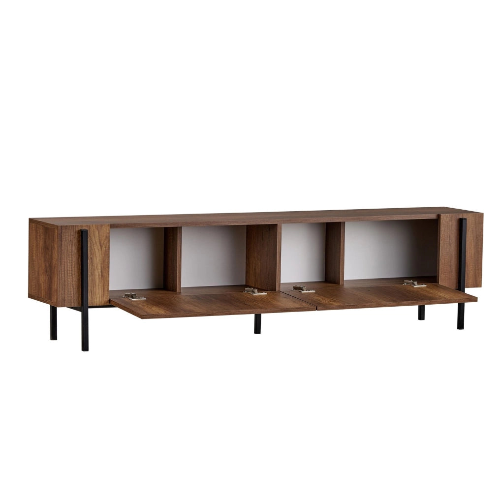 Noga, Mobile Porta tv 2 Ante, 180x30x45h cm Marrone Noce
