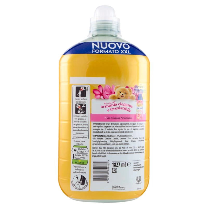 COCCOLINO AMMORBIDENTE CONCENTRATO 87 LAVAGGI PARFUME SANDALO E CAPRIFOLGIO 1827ML