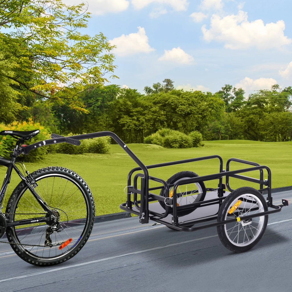 Rimorchio per bicicletta pieghevole ¨C Xylo ¨C 155x71,5x77 cm, capacit¨¤ 40 kg