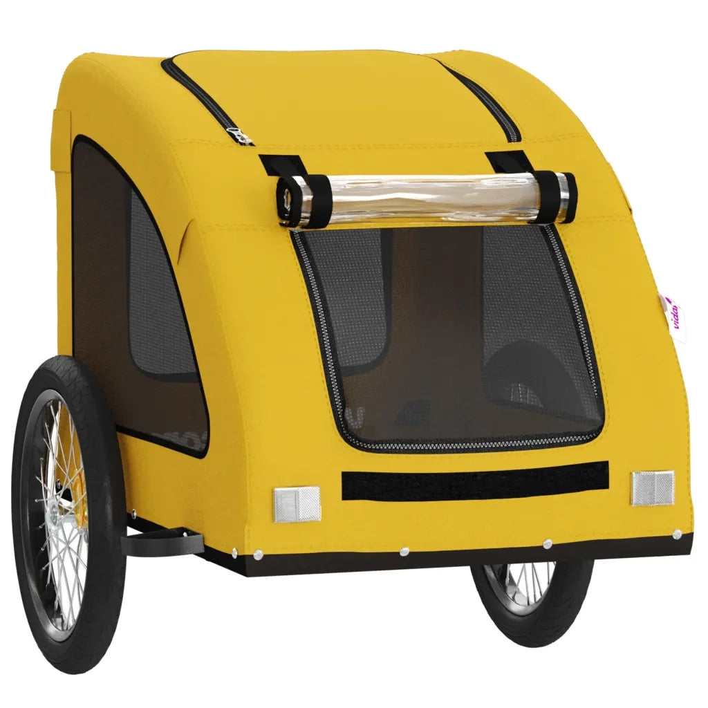 Rimorchio da Bici per Animali Giallo Oxford e Ferro CFW5696829