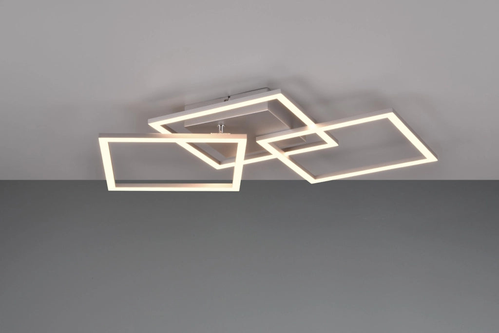 Plafoniera RL Trail quadrati cromata LED 31W 3000K