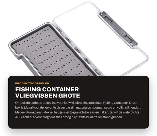 Scatola da Pesca con Grande Capacità - Box da Pesca per Aereo - Coperchio Transparente - Scatola di Ripostiglio - Strati di Schiuma - Materiale ABS Duraturo - Scatola da Pesca