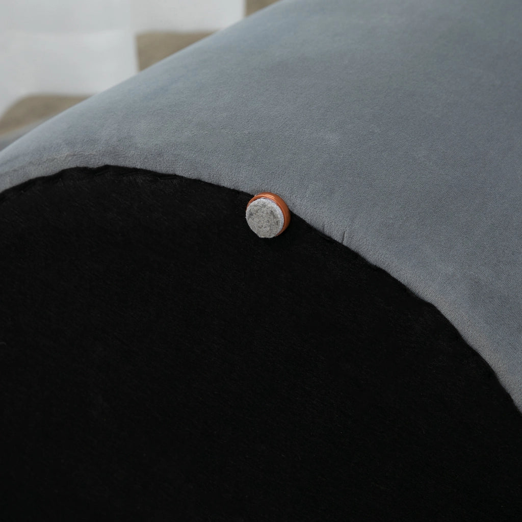 POUF Contenitore Rotondo Ø44 x 47,5 cm Grigio in poliestere con coperchio reversibile