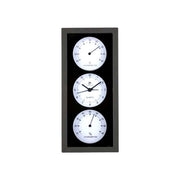 Lowell JA7071NB Orologio da Parete o da Appoggio con Sveglia Termometro e Igrometro 12 x 26 cm colore Nero-Bianco o Grigio