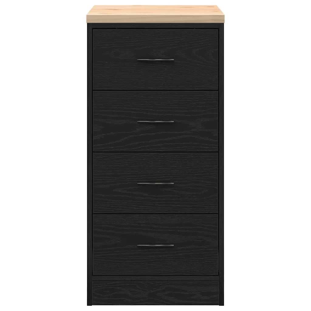 vidaXL Armadietto da Garage Nero 40x51x85 cm in Legno Massello di Pino