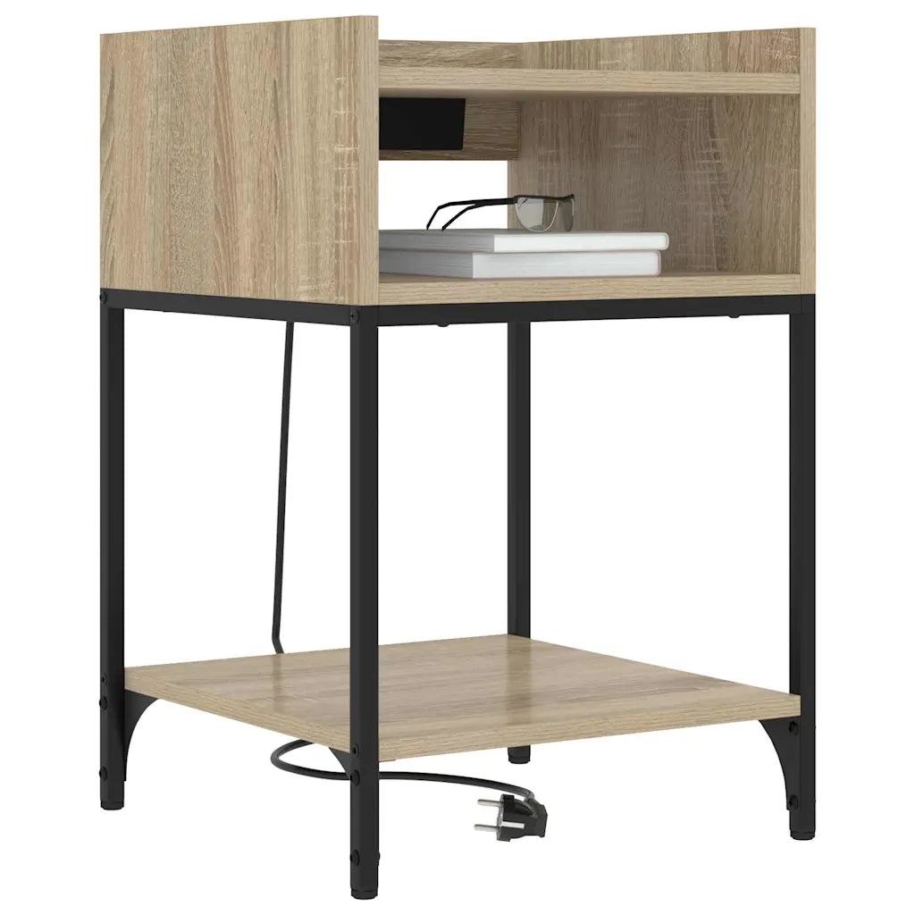 vidaXL Mobiletti da Notte 2 pcs rovere sonoma 40 x 40 x 61 cm