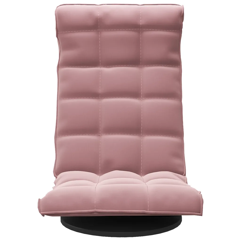Sedia da Pavimento Girevole Rosa in Velluto CFW3607902