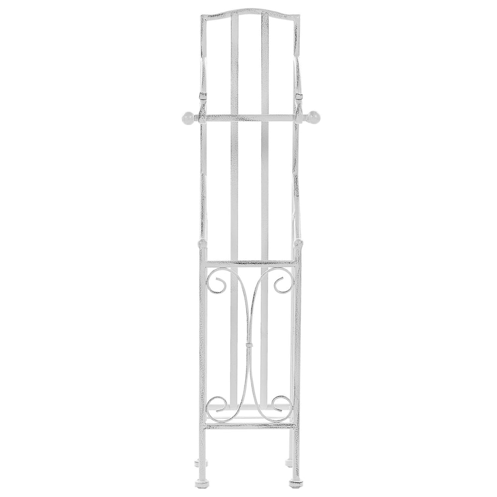 Porta rotoli di carta igienica in metallo 68 cm bianco in stile vintage retrò